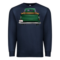 Navy western green truck back view Premium Sweatshirt - FaDigitalArtStudio
