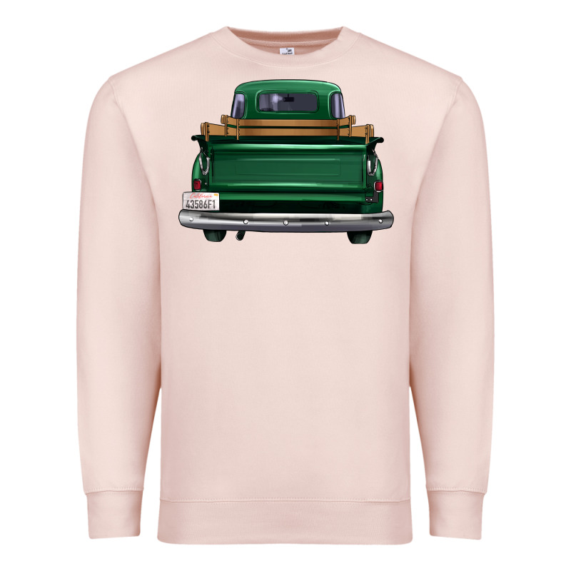 Western Green Truck Back View Premium Sweatshirt by FaDigitalArtStudio | Teevron