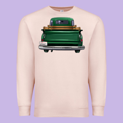 Western Green Truck Back View Premium Sweatshirt Designed By Fadigitalartstudio