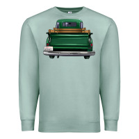 Seafoam western green truck back view Premium Sweatshirt - FaDigitalArtStudio