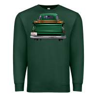 Sports Green western green truck back view Premium Sweatshirt - FaDigitalArtStudio