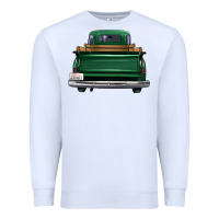 White western green truck back view Premium Sweatshirt - FaDigitalArtStudio