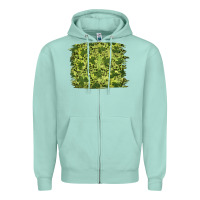 Seafoam st patrick's day shamrock leopard background Zipper Hoodie - RanaPortraitStore