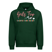 Forest Green girls trip cheaper than therapy Urban Hoodie - MaliasSmallBusiness