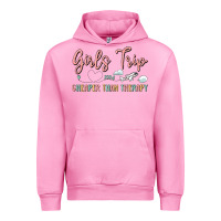 Fuchsia Pink girls trip cheaper than therapy Urban Hoodie - MaliasSmallBusiness