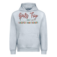Heather Grey girls trip cheaper than therapy Urban Hoodie - MaliasSmallBusiness