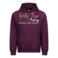Mauve Wine girls trip cheaper than therapy Urban Hoodie - MaliasSmallBusiness
