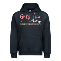 Navy girls trip cheaper than therapy Urban Hoodie - MaliasSmallBusiness