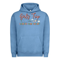 Pigment Pebble Blue girls trip cheaper than therapy Urban Hoodie - MaliasSmallBusiness