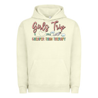 Pigment Pistachio girls trip cheaper than therapy Urban Hoodie - MaliasSmallBusiness