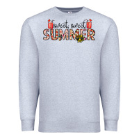 Heather Grey sweet sweet summer Premium Sweatshirt - CowhideDigitalArt