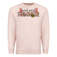 Pale Pink sweet sweet summer Premium Sweatshirt - CowhideDigitalArt
