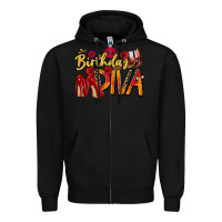 Black birthday diva Zipper Hoodie - Zillion Design Studio