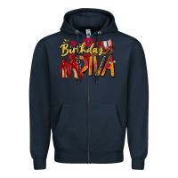 Navy birthday diva Zipper Hoodie - Zillion Design Studio