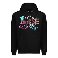 Black nurse life Premium Hoodie - BarkalooDesign