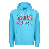 Ocean Blue nurse life Premium Hoodie - BarkalooDesign