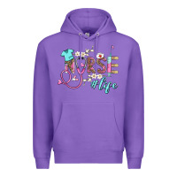 Purple nurse life Premium Hoodie - BarkalooDesign