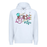 White nurse life Premium Hoodie - BarkalooDesign