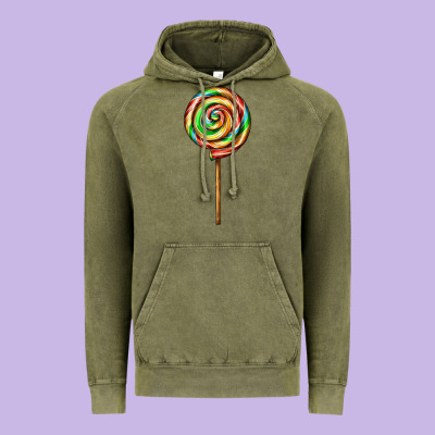 Rainbow Lollipop Vintage Hoodie Designed By Adodesignshop