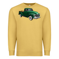 Antique Gold western green truck right 34 view 1 Premium Sweatshirt - FaDigitalArtStudio
