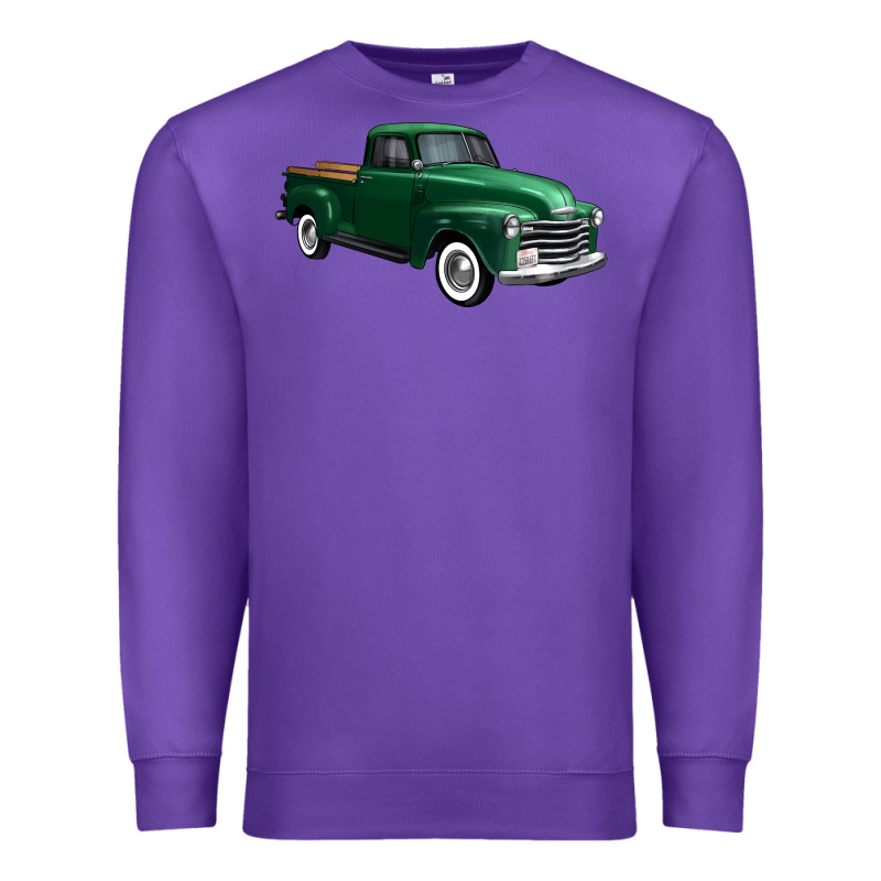 Western Green Truck Right 34 View 1 Premium Sweatshirt by FaDigitalArtStudio | Teevron