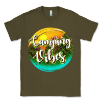 Army Green camping vibes Classic Tee - texasbilliewilder
