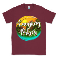 Burgundy camping vibes Classic Tee - texasbilliewilder
