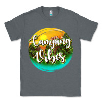 Charcoal Heather camping vibes Classic Tee - texasbilliewilder