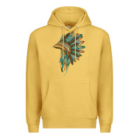Antique Gold indian leopard headdress blue Premium Hoodie - BarkalooDesign