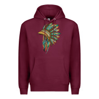 Indian Leopard Headdress Blue Premium Hoodie | Teevron
