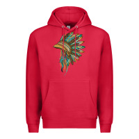 Cardinal indian leopard headdress blue Premium Hoodie - BarkalooDesign