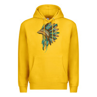 Lemon indian leopard headdress blue Premium Hoodie - BarkalooDesign