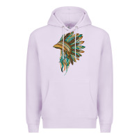 Lilac indian leopard headdress blue Premium Hoodie - BarkalooDesign