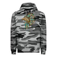Slate Camo indian leopard headdress blue Premium Hoodie - BarkalooDesign