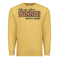 Antique Gold take me where summer never ends Premium Sweatshirt - CowhideDigitalArt