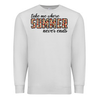 Dove Grey take me where summer never ends Premium Sweatshirt - CowhideDigitalArt