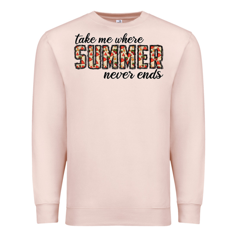 Take Me Where Summer Never Ends Premium Sweatshirt by CowhideDigitalArt | Teevron