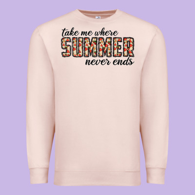 Take Me Where Summer Never Ends Premium Sweatshirt Designed By Cowhidedigitalart