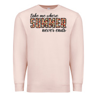 Pale Pink take me where summer never ends Premium Sweatshirt - CowhideDigitalArt