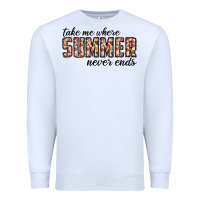 White take me where summer never ends Premium Sweatshirt - CowhideDigitalArt