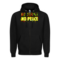 Black no justice no peace Zipper Hoodie - Zillion Design Studio