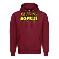 Burgundy no justice no peace Zipper Hoodie - Zillion Design Studio