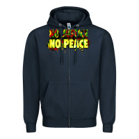 Navy no justice no peace Zipper Hoodie - Zillion Design Studio