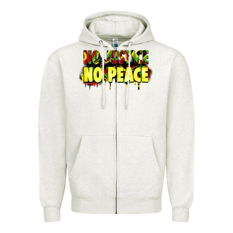 No Justice No Peace Zipper Hoodie by Zillion Design Studio | Teevron