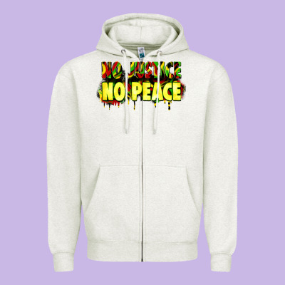 No Justice No Peace Zipper Hoodie Designed By Zillion Design Studio