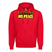 Red no justice no peace Zipper Hoodie - Zillion Design Studio