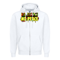 White no justice no peace Zipper Hoodie - Zillion Design Studio