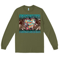 Army Green western nurse stethoscope turquoise leopardes Long Sleeve Tee - BarkalooDesign