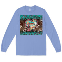 Colony Blue western nurse stethoscope turquoise leopardes Long Sleeve Tee - BarkalooDesign
