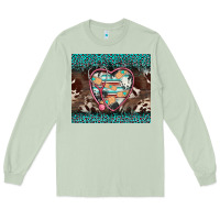 Matcha western nurse stethoscope turquoise leopardes Long Sleeve Tee - BarkalooDesign